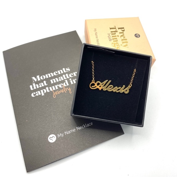 Alexis Pretty Things Inside My Name Necklace ALEXIS NWOT in Box - Picture 4 of 7